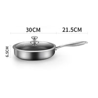 304 Stainless Steel Frying Pan Non-Stick Cooking Frypan Cookware 30cm Honeycomb Single Sided without lid Kings Warehouse 