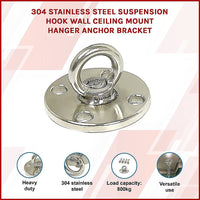 304 Stainless Steel Suspension Hook Wall Ceiling Mount Hanger Anchor Bracket Home & Garden Kings Warehouse 