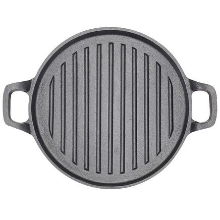 30cm Round Cast Iron Griddle Plate, BBQ Pan Cooking Griddle Grill for StoveF, Oven Kings Warehouse 