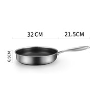 316 Stainless Steel Frying Pan Non-Stick Cooking Frypan Cookware 32cm Honeycomb Single Sided without lid Home & Garden Kings Warehouse 