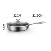 316 Stainless Steel Frying Pan Non-Stick Cooking Frypan Cookware 32cm Honeycomb Single Sided without lid Home & Garden Kings Warehouse 