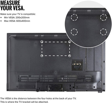 32-70 Inch Fixed TV Wall Mount Bracket TV Bracket Wall Mount up to 75KG Kings Warehouse 