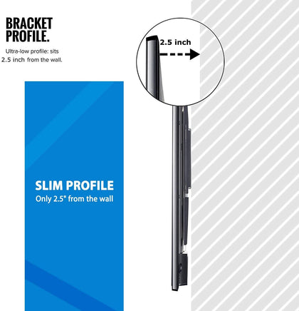 32-70 Inch Fixed TV Wall Mount Bracket TV Bracket Wall Mount up to 75KG Kings Warehouse 