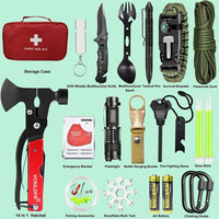 32 In 1 Emergency Survival Equipment Kit Camping SOS Tool Sports Tactical Hiking Kings Warehouse 
