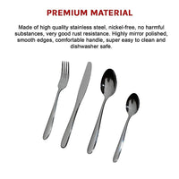 32 Piece Stainless Steel Cutlery Set Knives Fork Spoon Teaspoon Home & Garden KingsWarehouse 