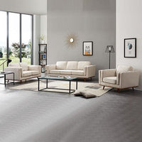 3+2 Seater Sofa Beige Fabric Lounge Set for Living Room Couch with Wooden Frame Furniture Kings Warehouse 