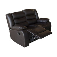 3+2+1 Seater Recliner Sofa In Faux Leather Lounge Couch in Black Furniture Kings Warehouse 