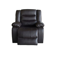 3+2+1 Seater Recliner Sofa In Faux Leather Lounge Couch in Black Furniture Kings Warehouse 