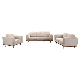 3+2+1 Seater Sofa Beige Fabric Lounge Set for Living Room Couch with Wooden Frame Furniture Kings Warehouse 