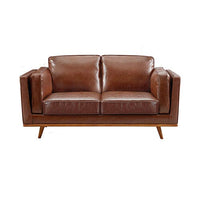 3+2+1 Seater Sofa Brown Leather Lounge Set for Living Room Couch with Wooden Frame Furniture Kings Warehouse 