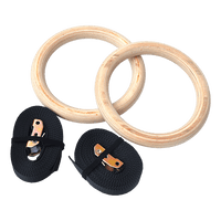 32mm Wooden Gymnastic Rings Olympic Gym Rings Strength Training Kings Warehouse 