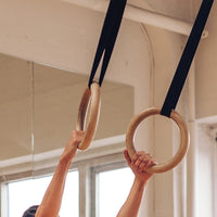 32mm Wooden Gymnastic Rings Olympic Gym Rings Strength Training Kings Warehouse 