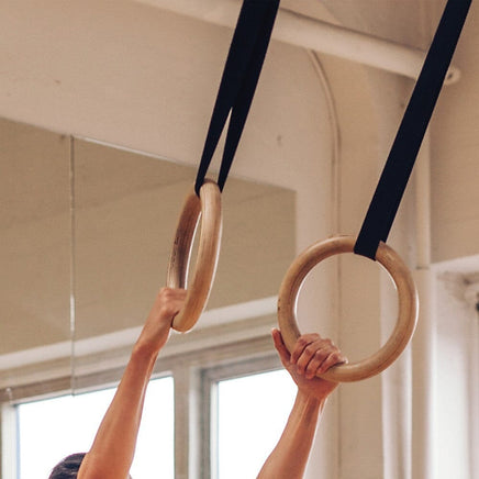 32mm Wooden Gymnastic Rings Olympic Gym Rings Strength Training Kings Warehouse 