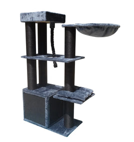 33kg 160 cm XL Multi Level 14cm Thick Cat Scratching Post Tree Scratcher Pole- Grey Pet Care Kings Warehouse 