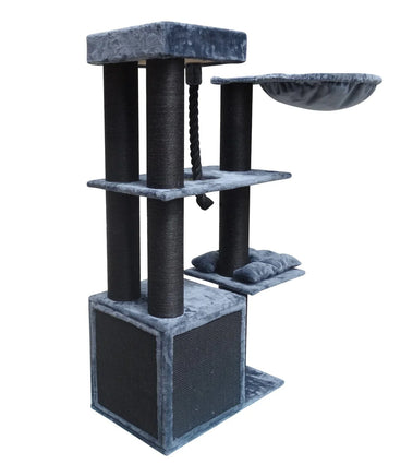 33kg 160 cm XL Multi Level 14cm Thick Cat Scratching Post Tree Scratcher Pole- Grey Pet Care Kings Warehouse 