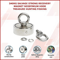 340Kg Salvage Strong Recovery Magnet Neodymium Hook Treasure Hunting Fishing Gift & Novelty Kings Warehouse 