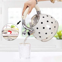 3.5 Liter Tea Whistling Kettle Stainless Steel Modern Whistling Tea Pot for Stovetop Kings Warehouse 