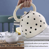 3.5 Liter Tea Whistling Kettle Stainless Steel Modern Whistling Tea Pot for Stovetop Kings Warehouse 