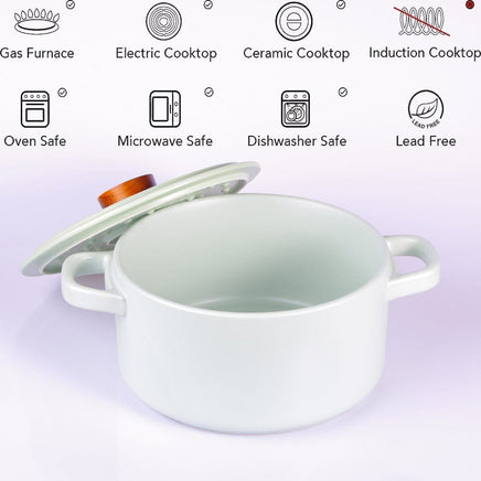 3.5L Ceramic Cooking Pot Clay Pot Japanese Donabe Chinese Ceramic Claypot Cookware Stockpot Lid Kings Warehouse 