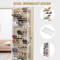 36 Pair Shoe Holder Organiser Over The Door Hanging Shelf Rack Storage Hook Furniture Kings Warehouse 