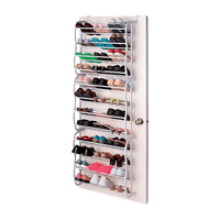 36 Pair Shoe Holder Organiser Over The Door Hanging Shelf Rack Storage Hook Furniture Kings Warehouse 