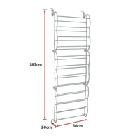 36 Pair Shoe Holder Organiser Over The Door Hanging Shelf Rack Storage Hook Furniture Kings Warehouse 