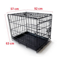 36" Pet Dog Cage Kennel Metal Crate Enlarged Thickened Reinforced Pet Dog House Kings Warehouse 