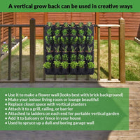 36 Pockets Wall Hanging Planter Planting Grow Bag Vertical Garden Vegetable Flower Black Kings Warehouse 