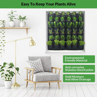 36 Pockets Wall Hanging Planter Planting Grow Bag Vertical Garden Vegetable Flower Black Kings Warehouse 