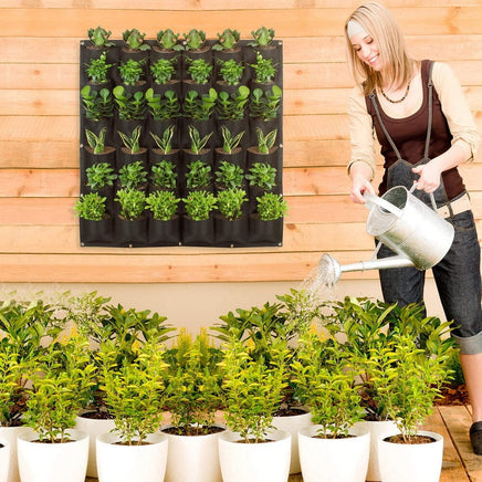 36 Pockets Wall Hanging Planter Planting Grow Bag Vertical Garden Vegetable Flower Black Kings Warehouse 