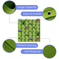 36 Pockets Wall Hanging Planter Planting Grow Bag Vertical Garden Vegetable Flower Green Kings Warehouse 