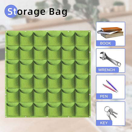 36 Pockets Wall Hanging Planter Planting Grow Bag Vertical Garden Vegetable Flower Green Kings Warehouse 