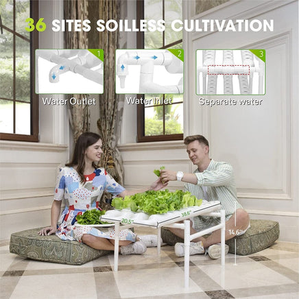 36 Sites Hydroponic Grow Tool Kits Vegetable Garden System 220V Water Pump Kings Warehouse 