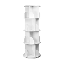 360-degree Rotating 4 Tier Display Shelf Bookcase Organiser Furniture Kings Warehouse
