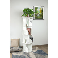 360-degree Rotating 4 Tier Display Shelf Bookcase Organiser Furniture Kings Warehouse 