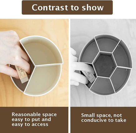 360 degree rotating multi-functional pen holder with 3 separate layer for office desk organiser (White) Kings Warehouse 