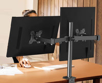 360 Degree Rotation Dual LCD LED Monitor Desk Mount Stand Fits 2 Screens Up to 27" Kings Warehouse 