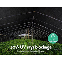 3.66x30m 30% UV Shade Cloth Shadecloth Sail Garden Mesh Roll Outdoor Black End of Season Clearance Kings Warehouse 