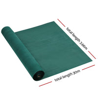 3.66x30m 30% UV Shade Cloth Shadecloth Sail Garden Mesh Roll Outdoor Green End of Season Clearance Kings Warehouse 