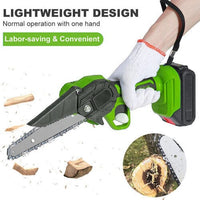 36V 3000W Mini Cordless Chainsaw 2X Battery-Powered Wood Cutter Rechargeable Tools Kings Warehouse 