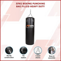 37kg Boxing Punching Bag Filled Heavy Duty Sports & Fitness Kings Warehouse 