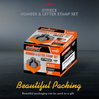 37Pcs 6mm Number & Capital Letter Stamp Set Punches Metal Plastic Wood Leather Tools Kings Warehouse 