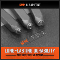 37Pcs 6mm Number & Capital Letter Stamp Set Punches Metal Plastic Wood Leather Tools Kings Warehouse 