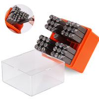 37Pcs 6mm Number & Capital Letter Stamp Set Punches Metal Plastic Wood Leather Tools Kings Warehouse 