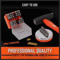 37Pcs 6mm Number & Capital Letter Stamp Set Punches Metal Plastic Wood Leather Tools Kings Warehouse 
