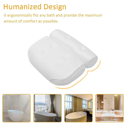 3D Spa Mesh Bath Pillow Neck Back Support Bathtub Tub Cushions Kings Warehouse 