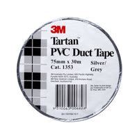 3M 1353 Tartan Duct Tape Pvc 75Mm X 30M Silver/Grey Box of 24 Kings Warehouse 