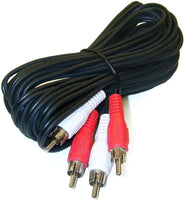 3M 2-RCA Male To Male Dual 2RCA Cable, 2 RCA Stereo Audio Cord Connector Kings Warehouse 