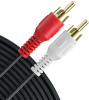 3M 2-RCA Male To Male Dual 2RCA Cable, 2 RCA Stereo Audio Cord Connector Kings Warehouse 