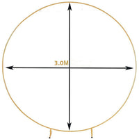 3M Gold Wedding Hoop Round Circle Arch Backdrop Flower Display Stand Frame Background Kings Warehouse 